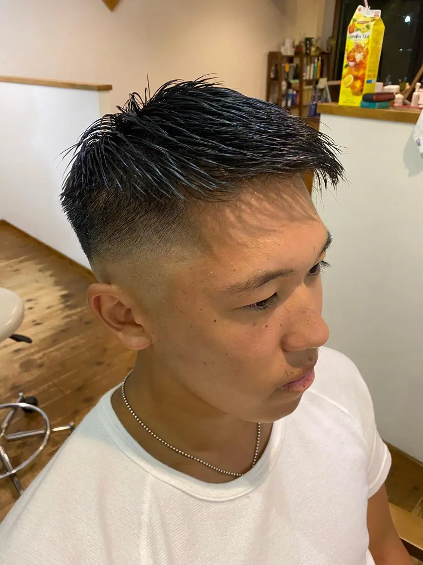 ショート メンズ フェードカット スキンフェード カット Riganuts王子 Hayato✂︎のヘアスタイル