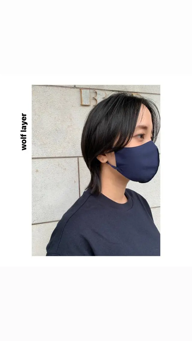 ショート カラー パーマ ヘアアレンジ メンズ キッズ マツエク・マツパ アイブロウ メンズウルフカット 黒髪 眉カラー ウルフカット ヘアカラー トリートメント hiro【沿線で叶う 似合わせhair】のヘアスタイル