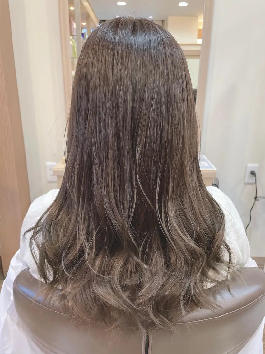 ロング カラー アッシュ ベージュカラー メンズパーマ🌀/ 中村郁未のヘアスタイル
