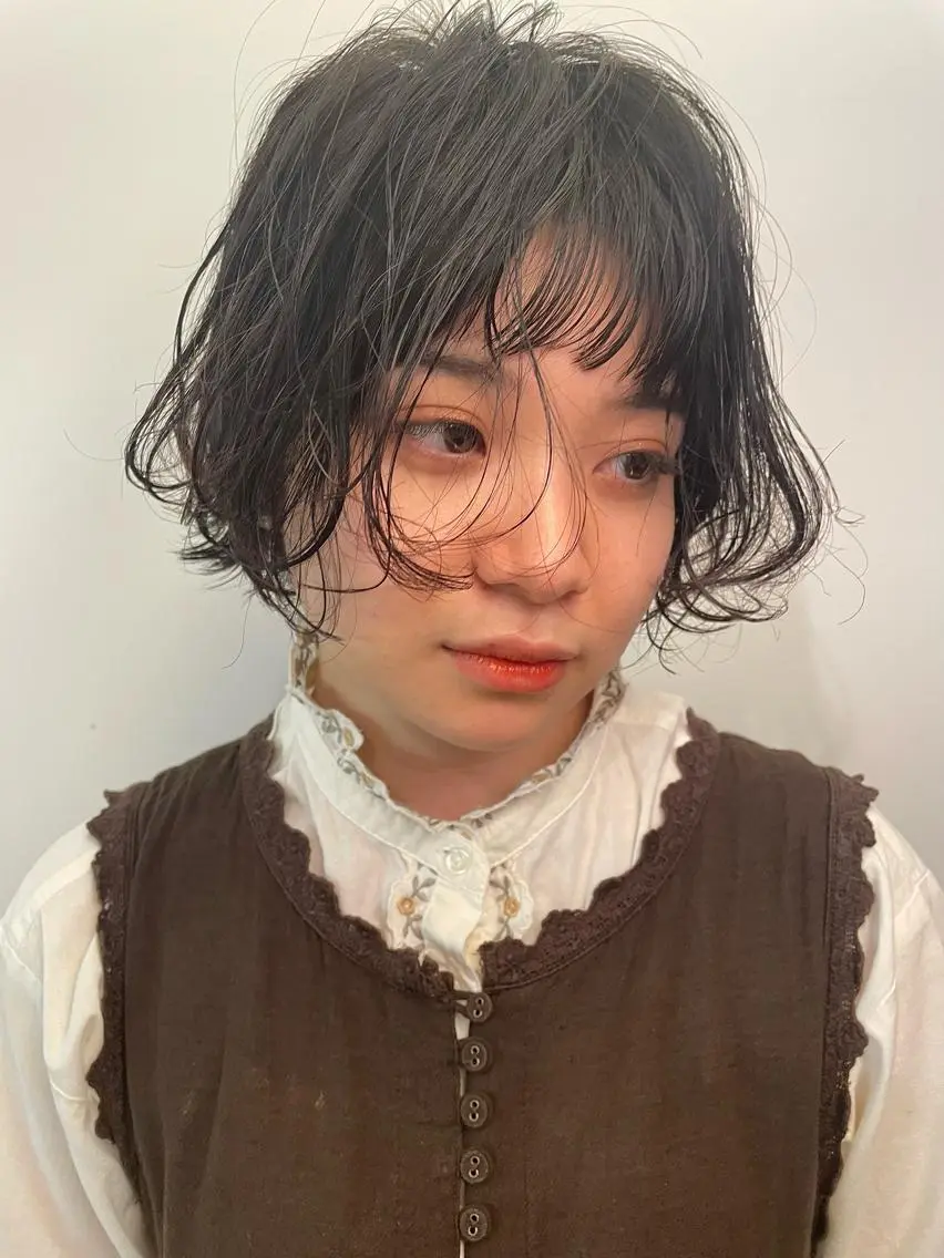 ショート カラー パーマ 🍃○岡 |  Maruokaのヘアスタイル
