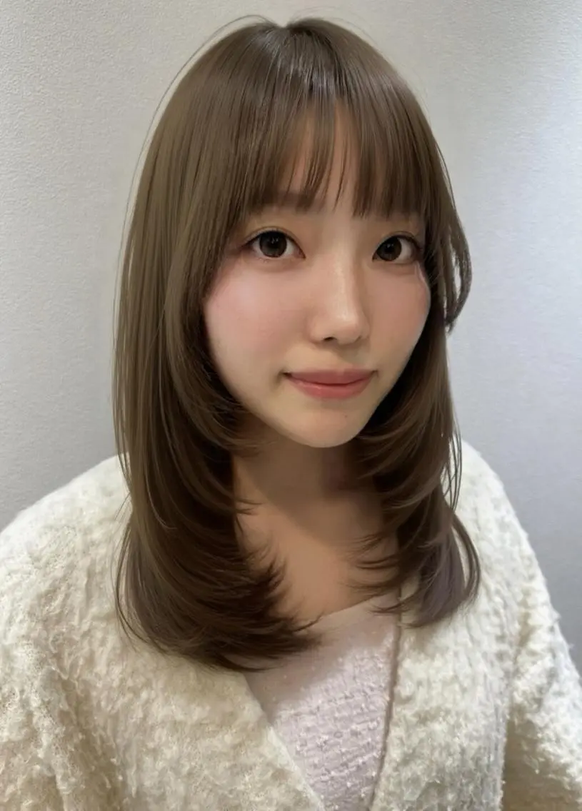 セミロング 中韓🇨🇳🇰🇷 トレンド&髪質改善のヘアスタイル