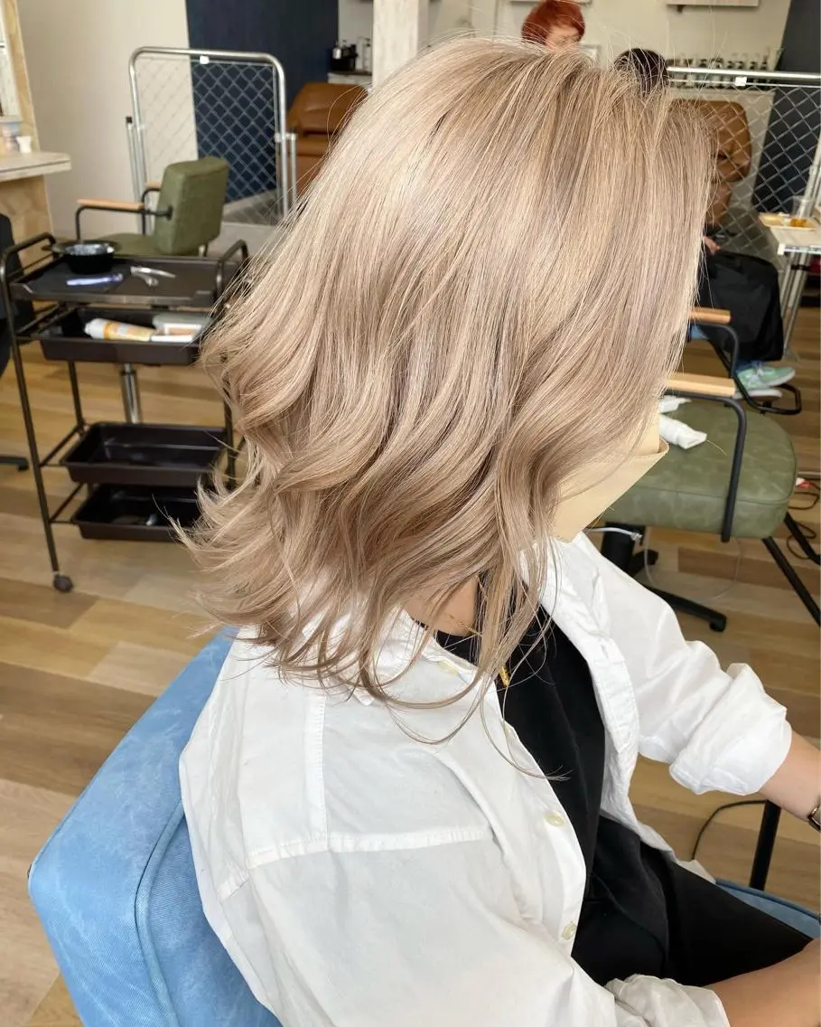 ミディアム ケアブリーチ 黒瀬有汰のヘアスタイル