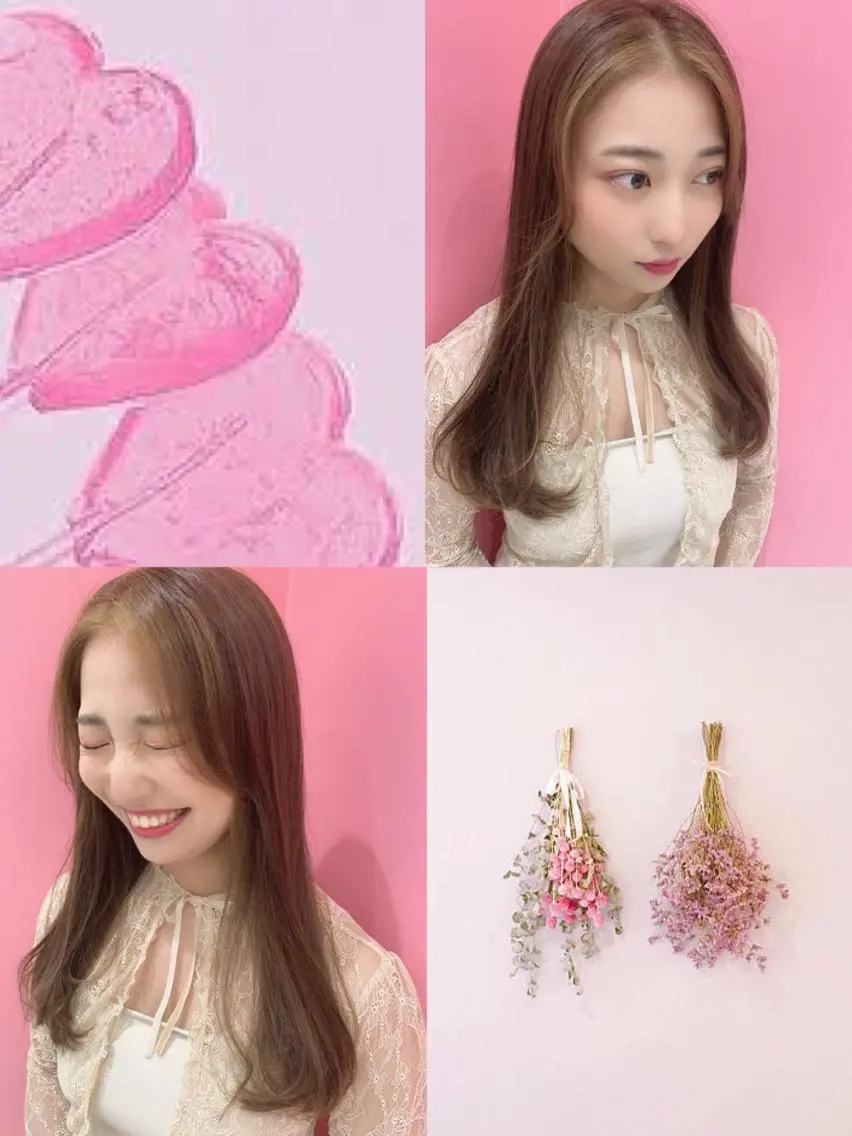 ミディアム カラー ミストバング ブリーチ ダブルカラー グラデーションカラー グレージュ 新宿駅近♡個室 ♡関口三都季🌜のヘアスタイル