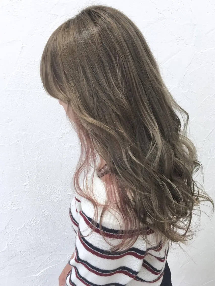 ロング ヘアアレンジ 脱！黒髪 ダブルカラー【上野】のヘアスタイル