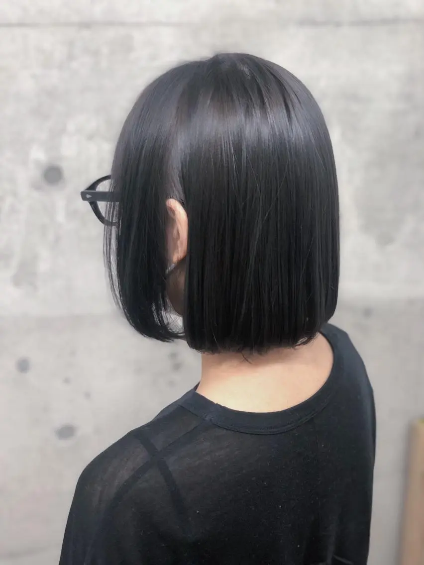 ショート ボブ オン眉 カット ヘアカラー トリートメント MeL 横浜/ MIHOのヘアスタイル