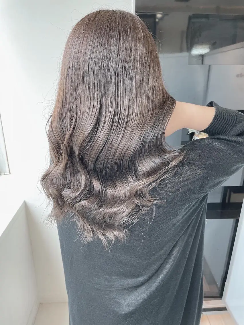 セミロング カラー ヘアカラー トリートメント ヘアセット 髪質改善カラー🦋 田村のヘアスタイル