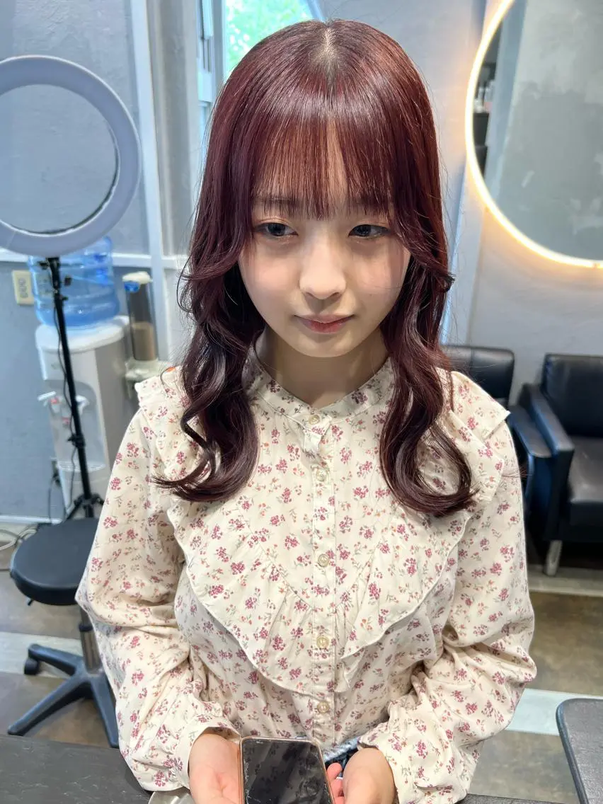 ロング カット ヘアカラー maya🇰🇷韓国 レイヤー/顔まわりのヘアスタイル