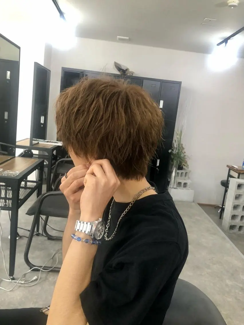 ショート カラー パーマ ヘアアレンジ メンズ キッズ ネイル マツエク・マツパ メンズバレイヤージュ メンズブリーチ メンズハイライト メンズインナーカラー メンズ韓国風 エビスザキレン/メン ズ/心斎橋🌳のヘアスタイル