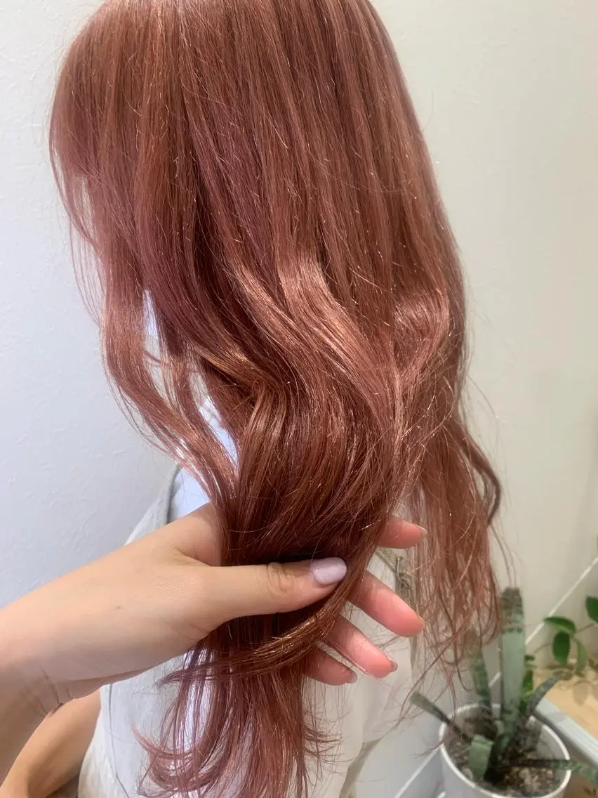 ロング カラー ブリーチ カット ヘアカラー トリートメント hubhair レイヤー/透明感のヘアスタイル