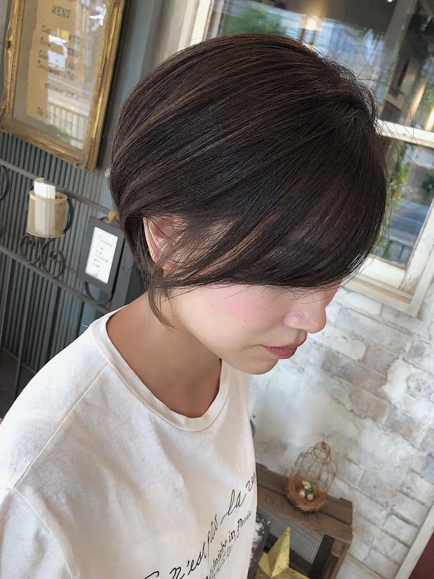 ショート カラー ショートボブ ボブ ショートヘア カット hair salon Zöld.のヘアスタイル