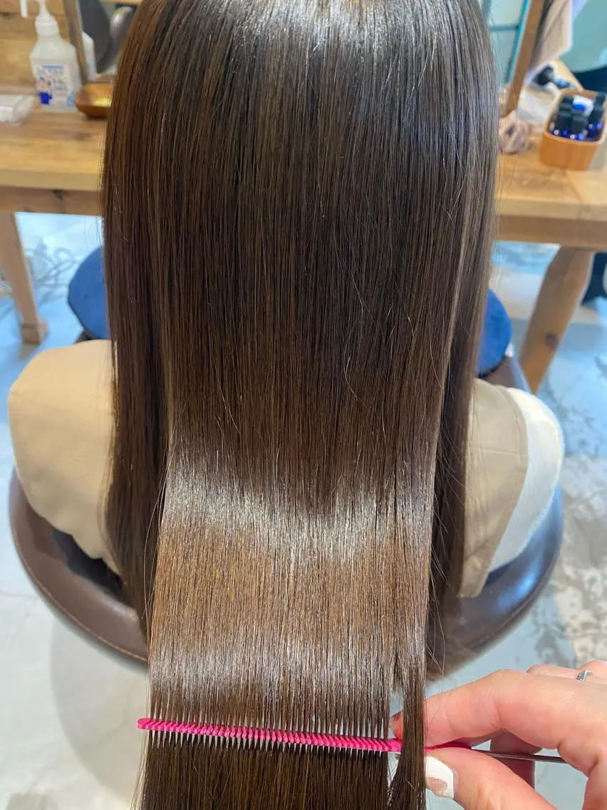 ロング 縮毛矯正 diar／Saori 透明感カラー🤍のヘアスタイル