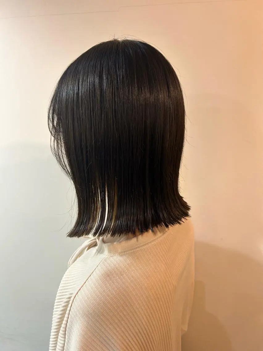 ミディアム ボブ 透明感カラー 美髪矯正💎momoのヘアスタイル