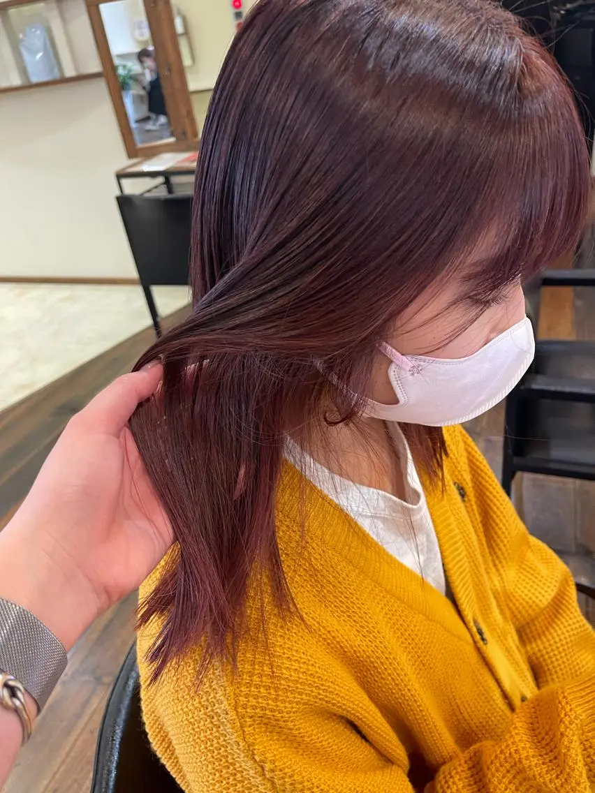セミロング カット 縮毛矯正 トリートメント 梶原 真帆のヘアスタイル