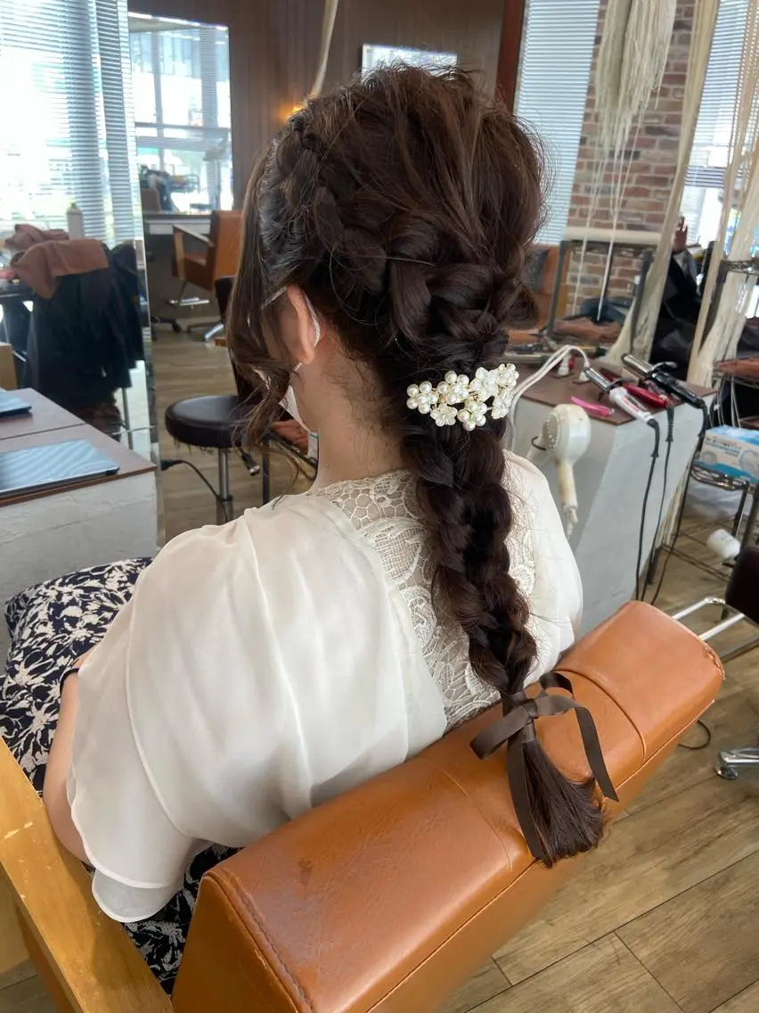 ヘアアレンジ 結婚式・ブライダル ヘアセット 川本 あゆのヘアスタイル