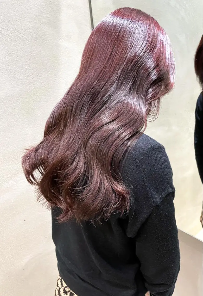 ロング カラー アディクシーカラー ベージュカラー 黒髪 ブリーチ ブルーカラー カット ヘアカラー トリートメント 透明感カラー×小 顔レイヤー♡ヒデさんのヘアスタイル