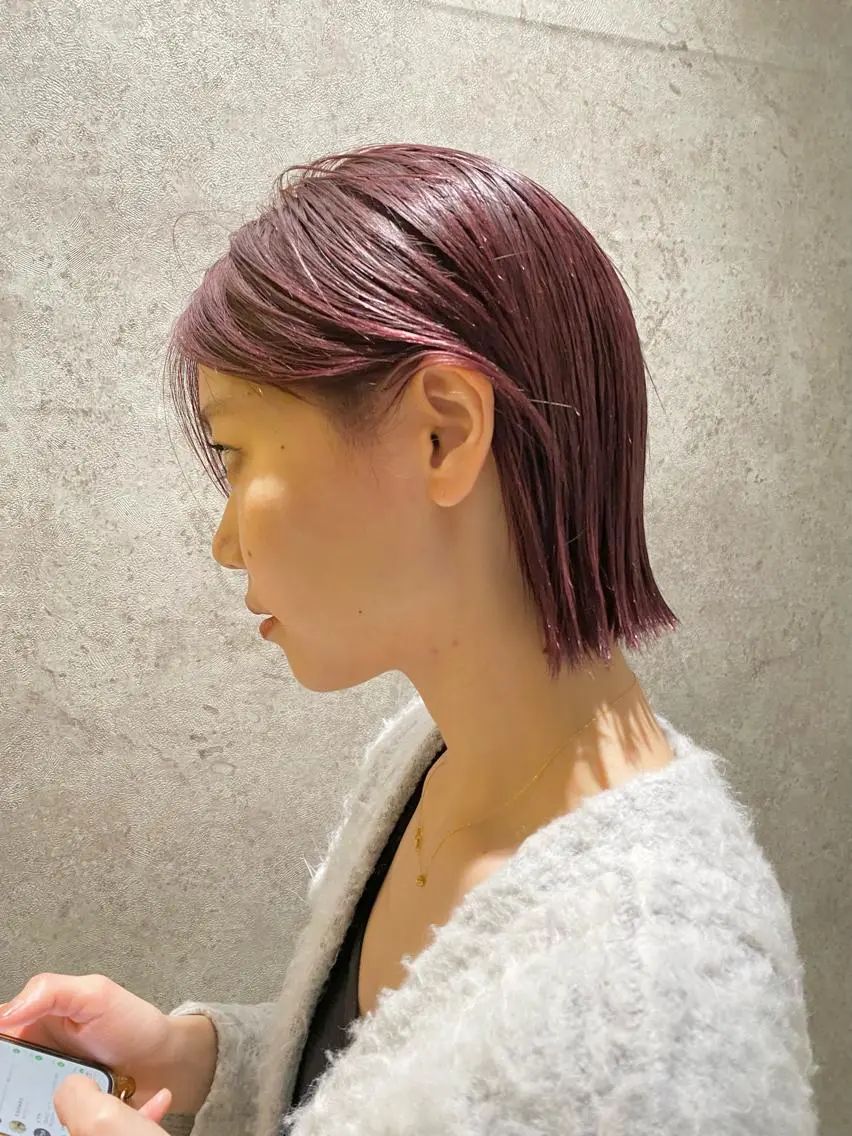 ショート 切りっぱなしボブ ボブ カット ヘアカラー 栗原 瑞稀のヘアスタイル