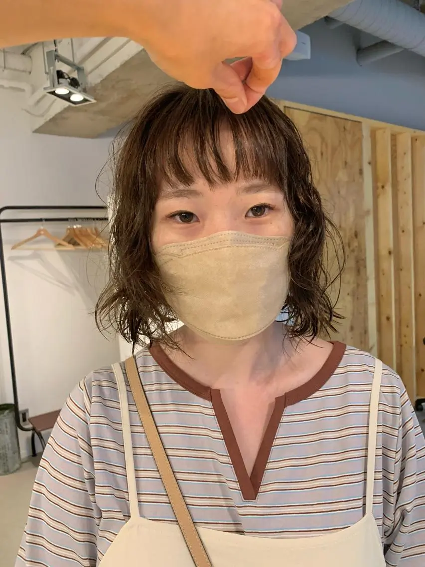 ショート カラー パーマ ボブ ニュアンスパーマ tension 【テンション】のヘアスタイル