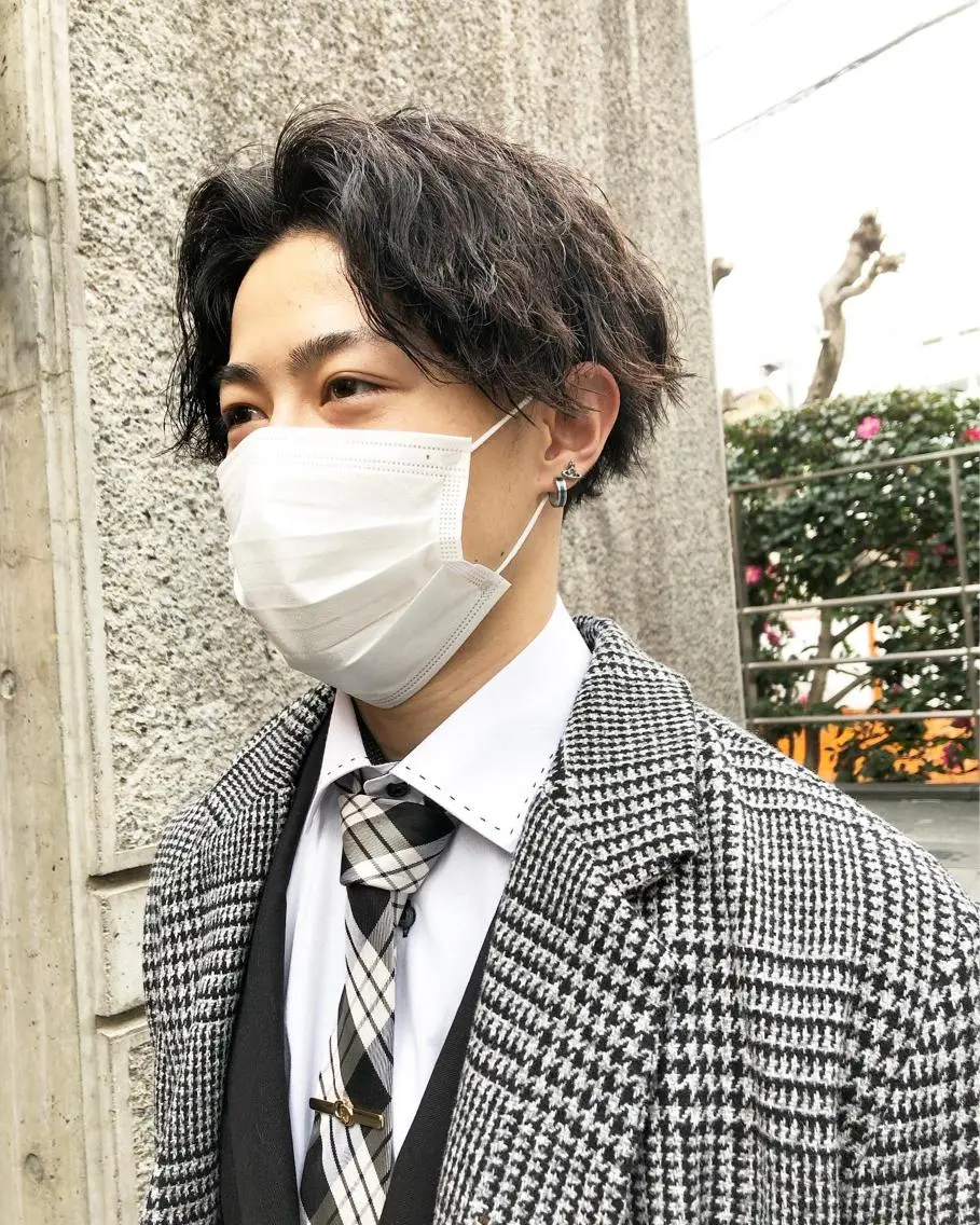 パーマ ヘアアレンジ メンズ カット パーマ トリートメント ヘアセット メンズ特化✂️栗原 侑也のヘアスタイル