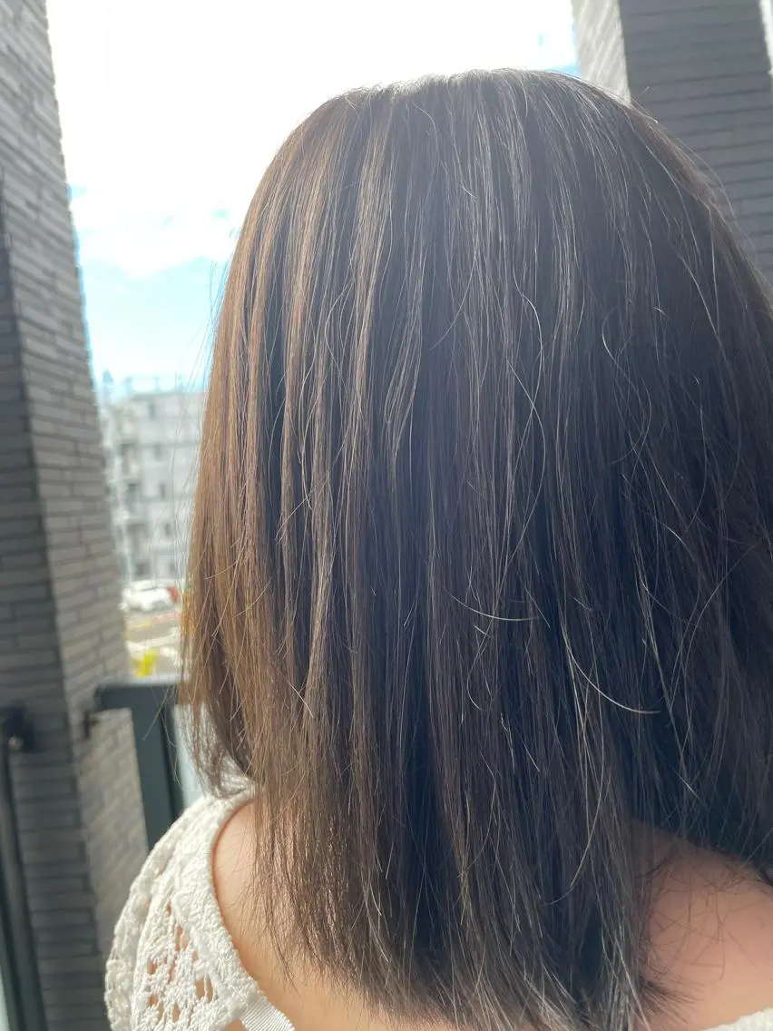 ミディアム 縮毛矯正 トリートメント 岡屋 瞬のヘアスタイル