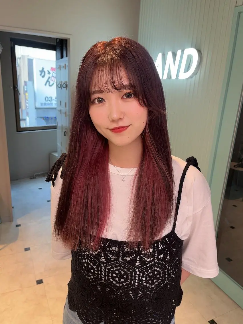 セミロング カラー ヘアアレンジ 愛されカラー🩷 はるなのヘアスタイル