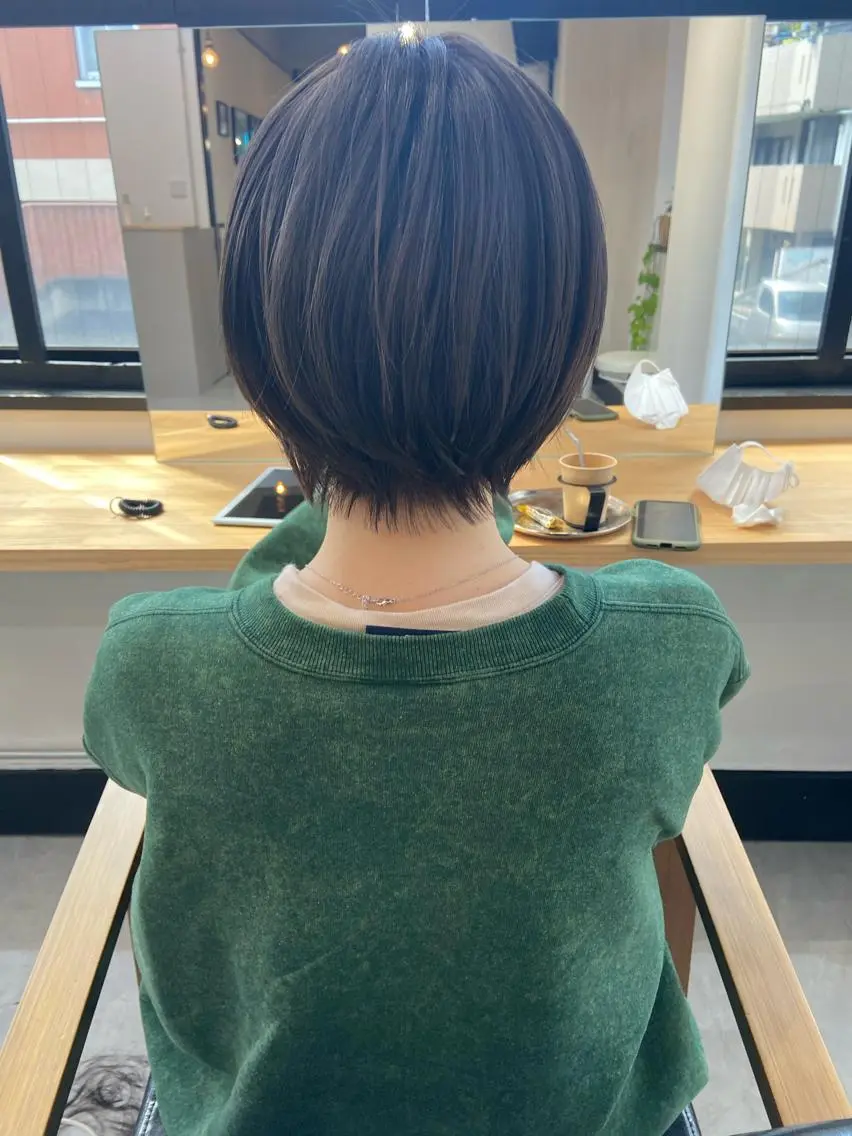 ショート カラー イルミナカラー ショートヘア 田中 あやなのヘアスタイル