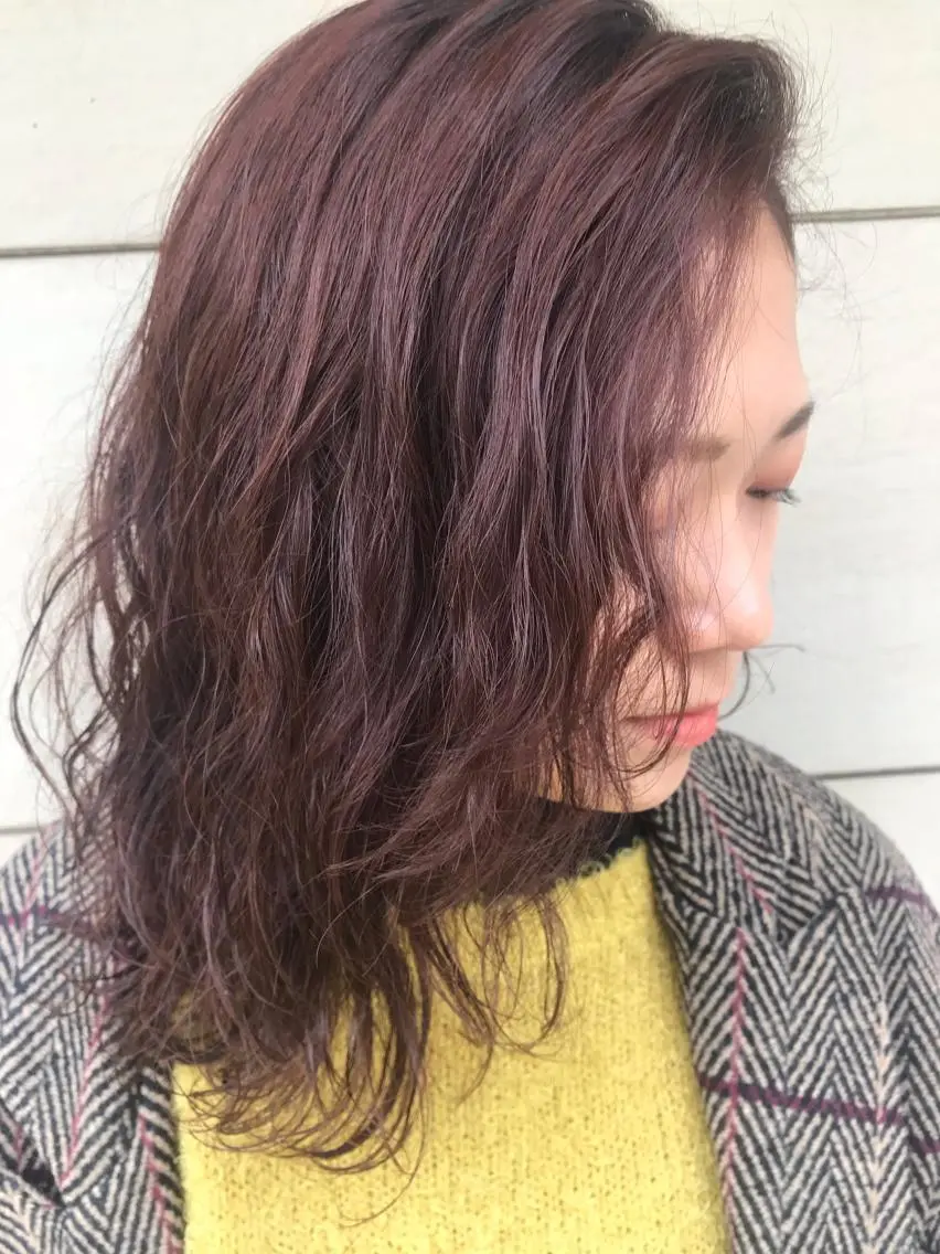 ロング カラー オレンジ レッドカラー 有馬ミク🌈 似合わせ美容師のヘアスタイル