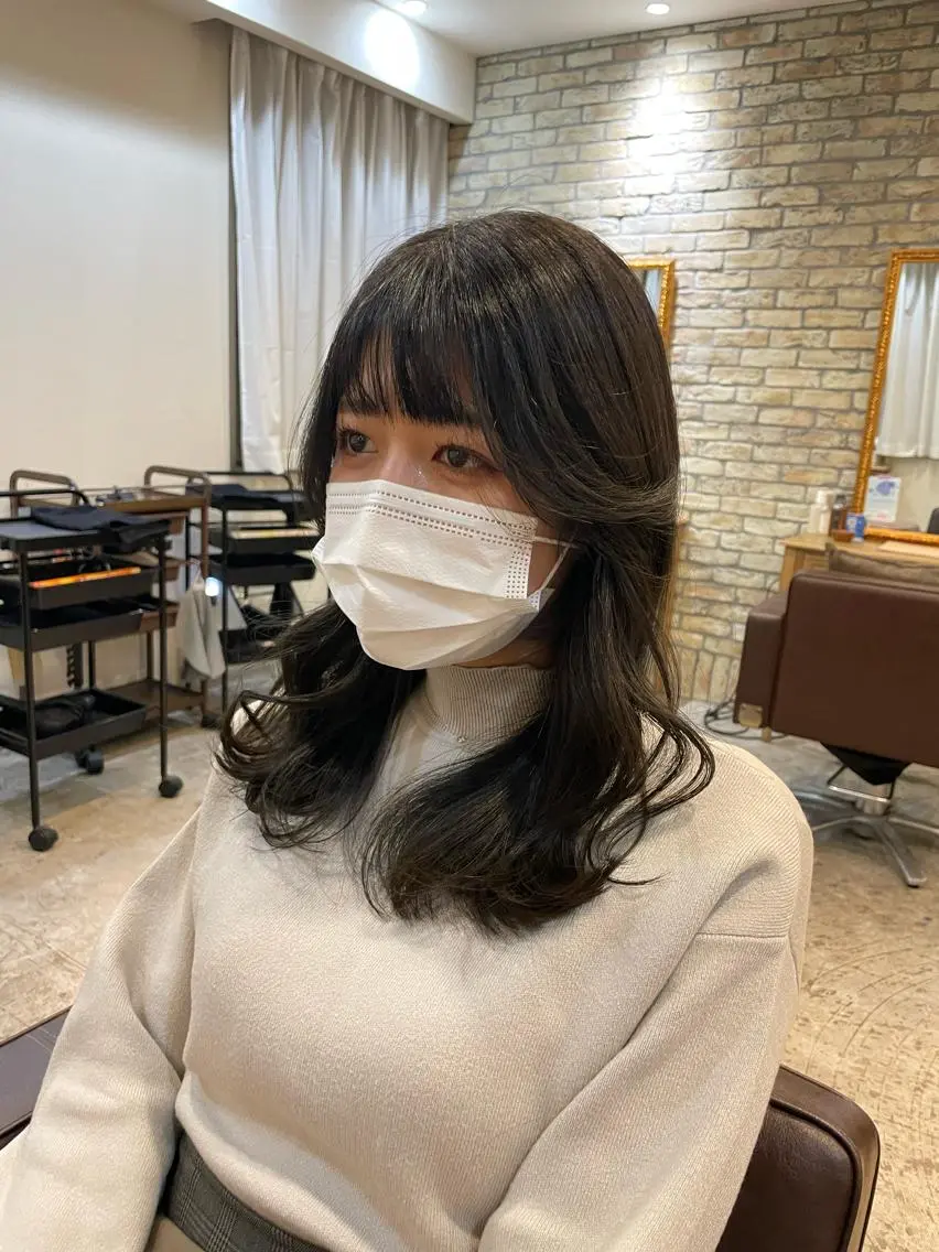 セミロング カラー ヘアアレンジ ショコラグレージュ グレージュ くびれヘア 韓国風ヘア カット ヘアカラー トリートメント ヘアセット 髪質改善特化 🫧松野力也のヘアスタイル