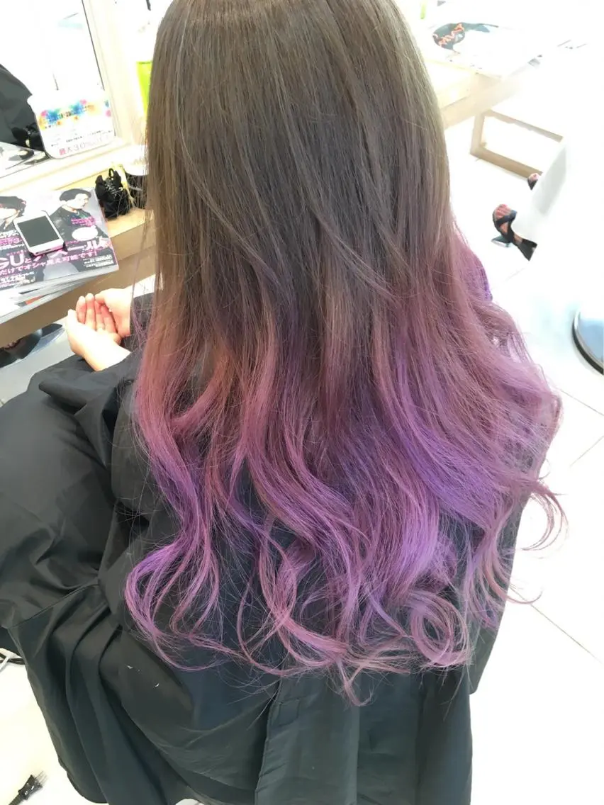 ロング カラー ブリーチ グラデーションカラー 小田原NO1 美容師 飯田飛翔のヘアスタイル