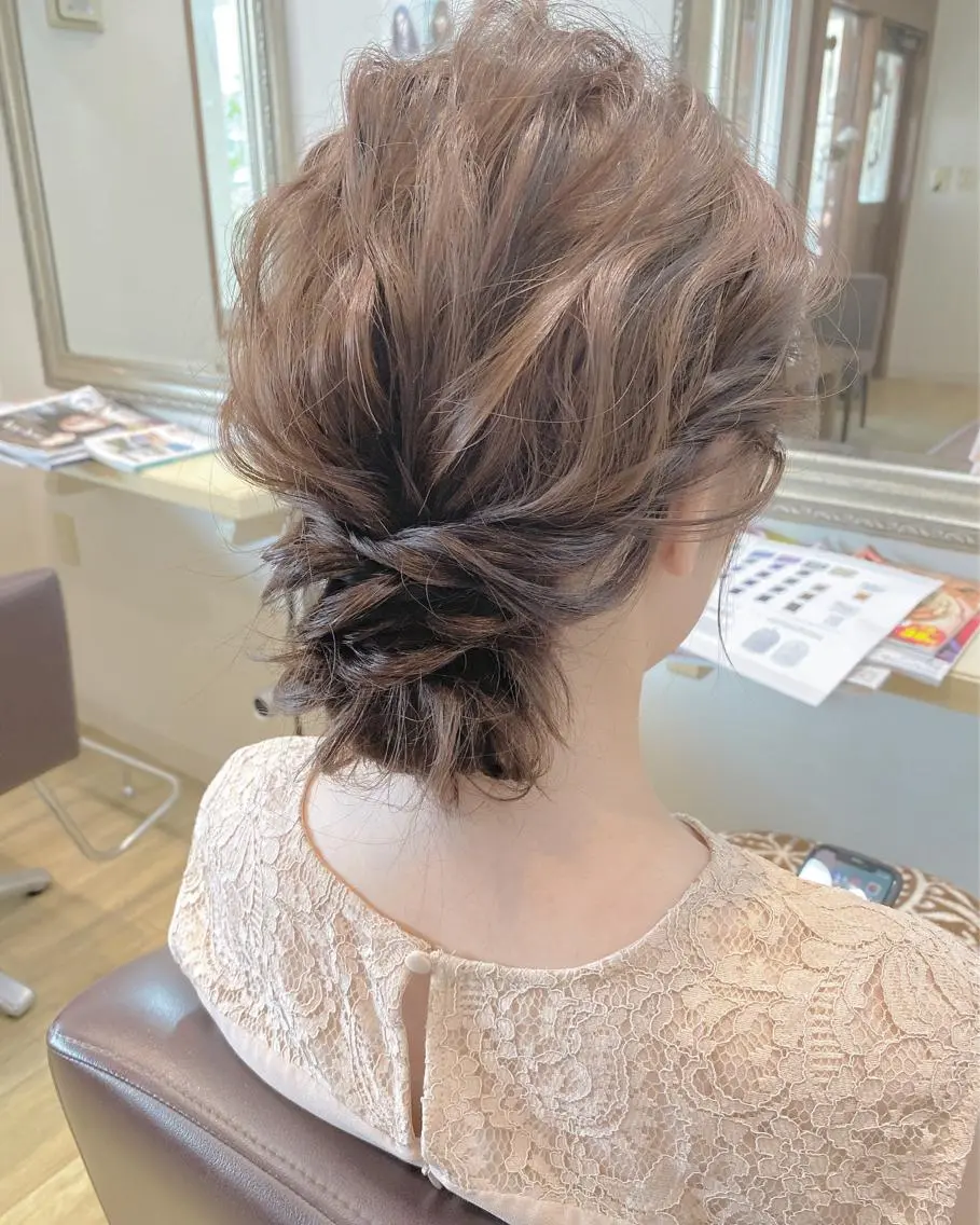 ミディアム カラー カット ヘアカラー トリートメント grand juteのヘアスタイル