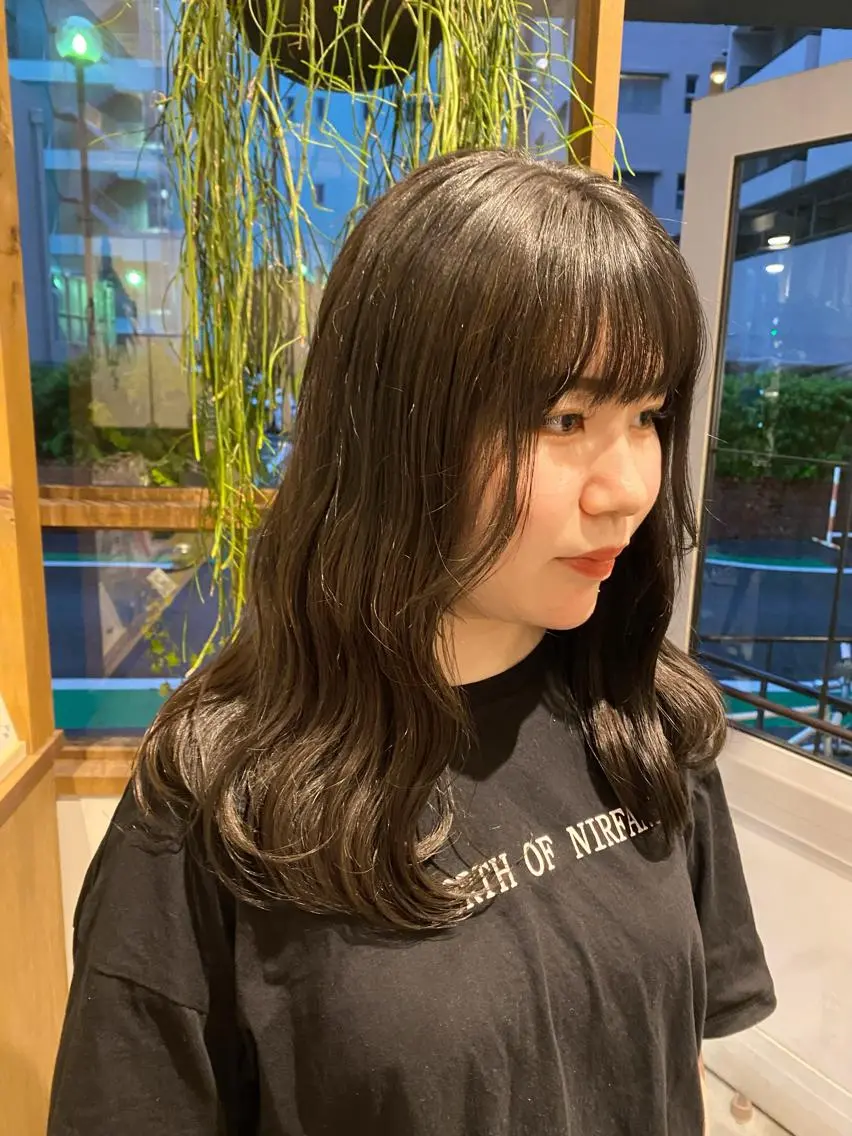 セミロング カラー ヘアカラー トリートメント ENIF ヤマグチアツコのヘアスタイル