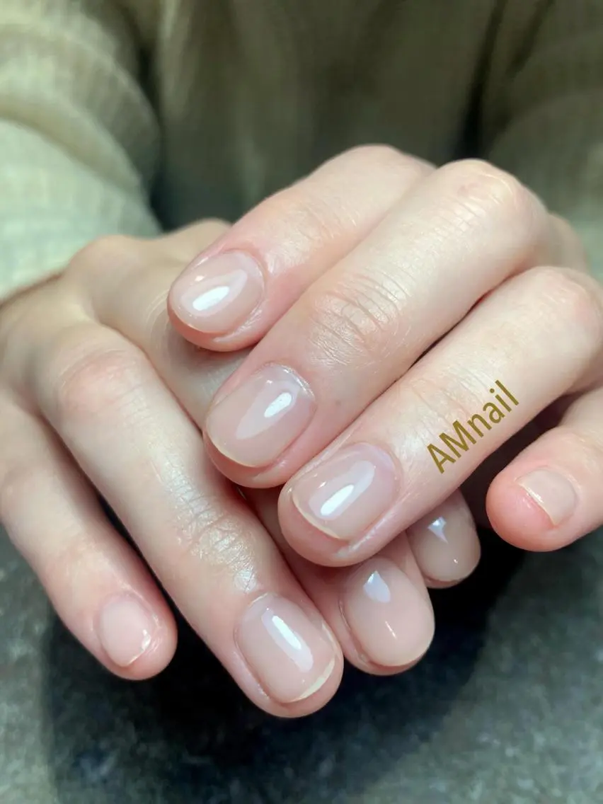 ネイル オフィスネイル ワンカラーネイル シンプルネイル ハンドネイル Am:nail 柏 SUE（スゥ）のネイルデザイン