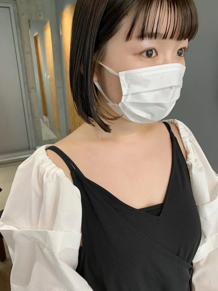 ショート カラー ボブ 名駅🦢大人艶カラー 🪽カミヤアカネのヘアスタイル