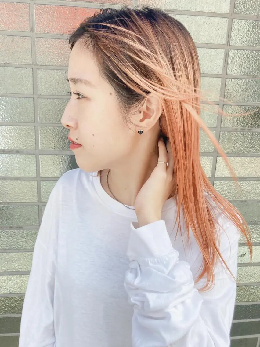 ミディアム カット ヘアカラー トリートメント 金田 夏野のヘアスタイル