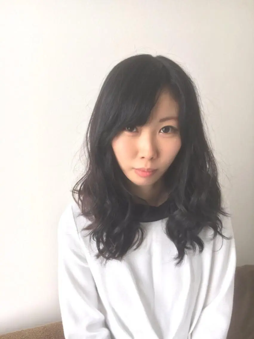 ミディアム セミロング ロング パーマ ミディアムパーマ セミロングパーマ デジタルパーマ 東條 克義のヘアスタイル