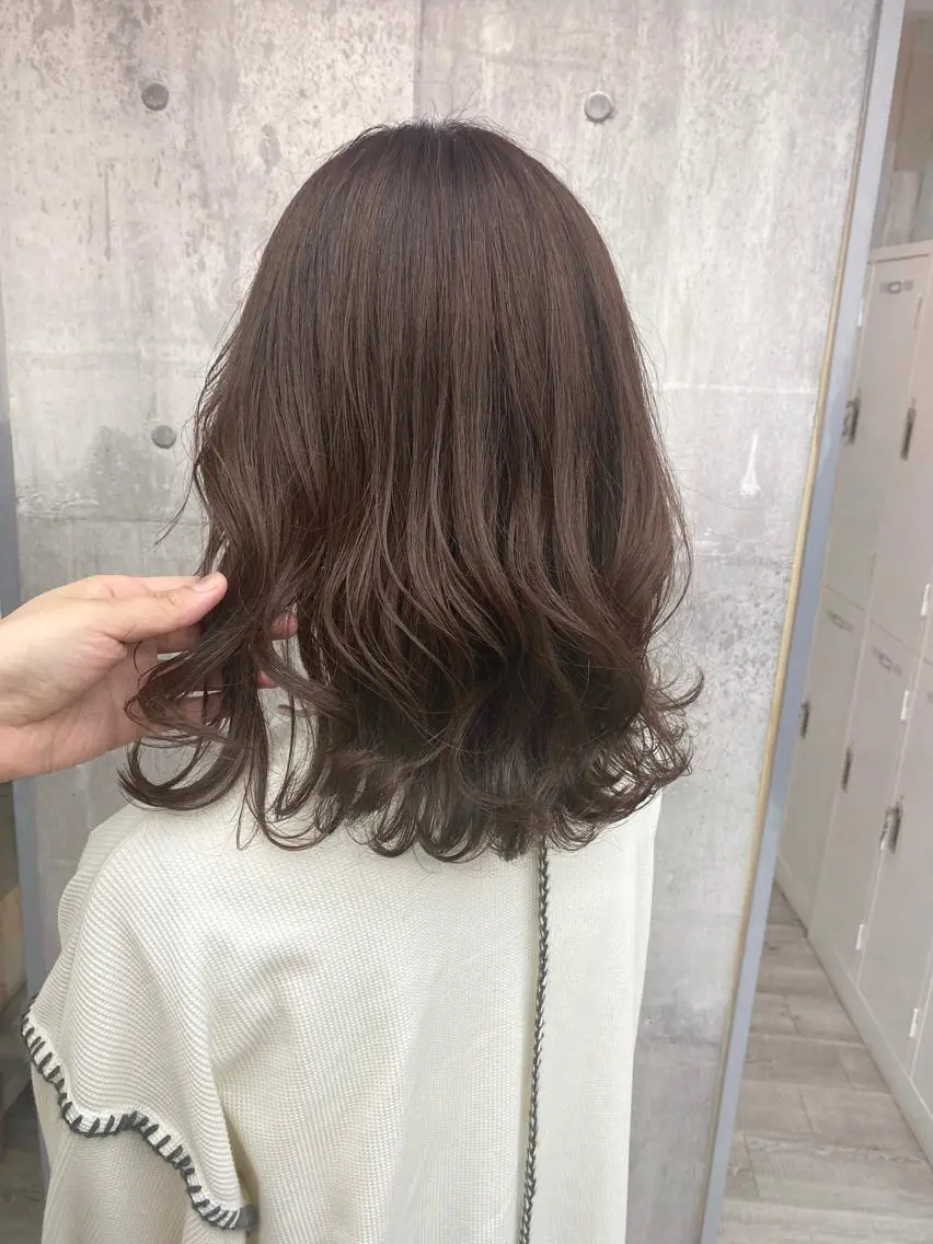 ミディアム カラー カット ヘアカラー トリートメント ☀️透明感color KURO☀️のヘアスタイル