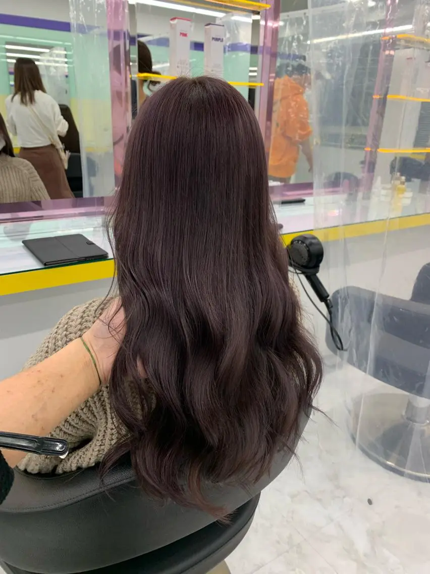 ロング カラー パーマ ヘアアレンジ メンズ キッズ ネイル マツエク・マツパ アイブロウ グレージュ ラベンダーカラー ラベンダーグレージュ ラベンダーグレー 🦋haginoya miho🦋のマツエク・マツパデザイン