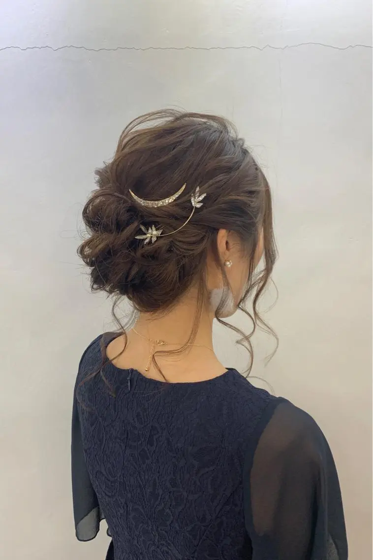 ミディアム カラー ヘアアレンジ ヘアセット Aloa透明感ヘア ♡kanami♡のヘアスタイル