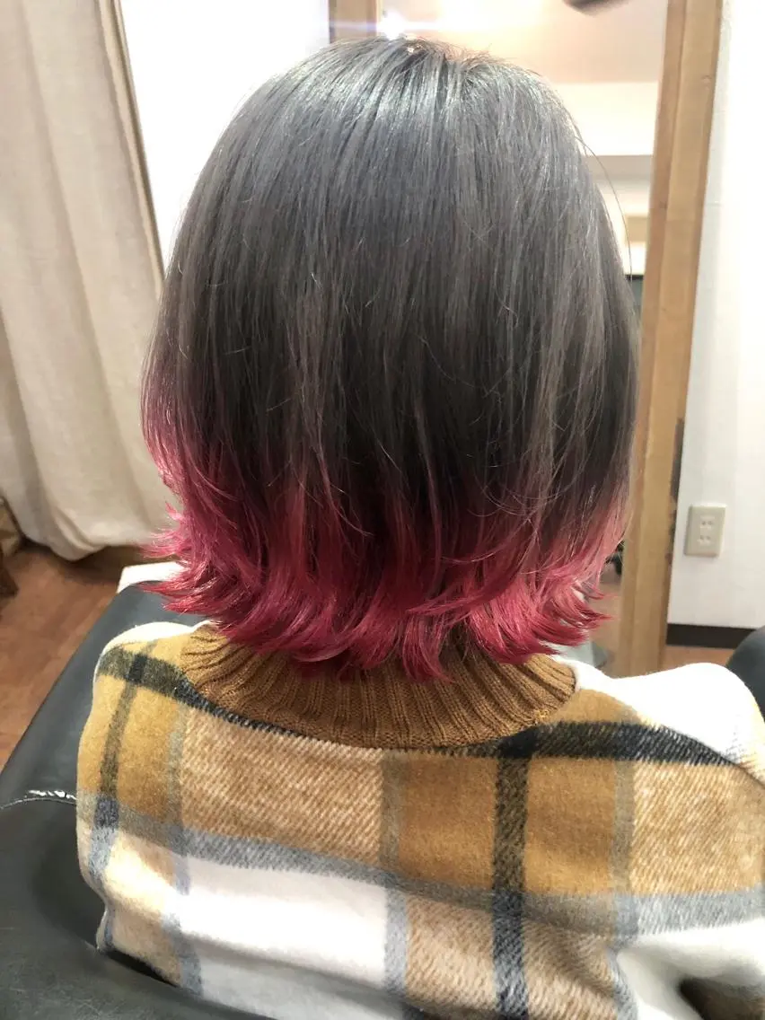 ミディアム カラー ヘアアレンジ 西川 ヒロキのヘアスタイル