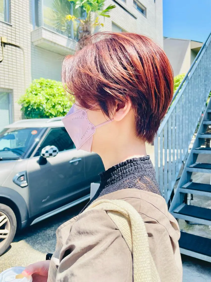 ショート カラー ショートボブ ハンサムショート アディクシーカラー イヤリングカラー ハイライトカラー カット ヘアカラー トリートメント ショートボブ髪質改善 縮毛矯正のプロ山道潤のヘアスタイル