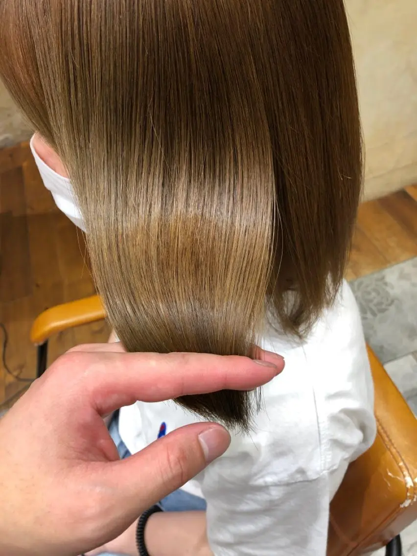 ミディアム カラー パーマ バレイヤージュ ブリーチ ケアブリーチ ダブルカラー ハイライトカラー 銀座✨ショートボブ ショート/坂本亜裟海のヘアスタイル