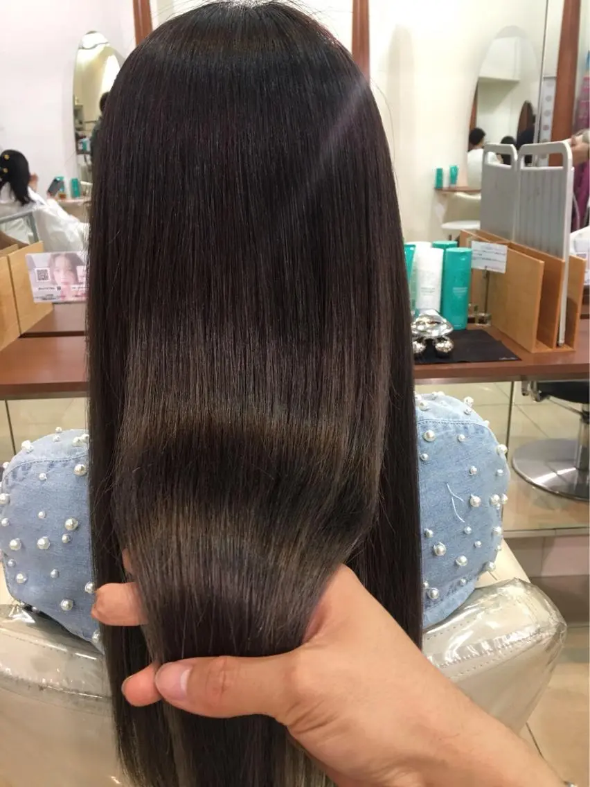 ロング 縮毛矯正 トリートメント コテ巻き風パーマ/ 髪質改善/河島恭平のヘアスタイル