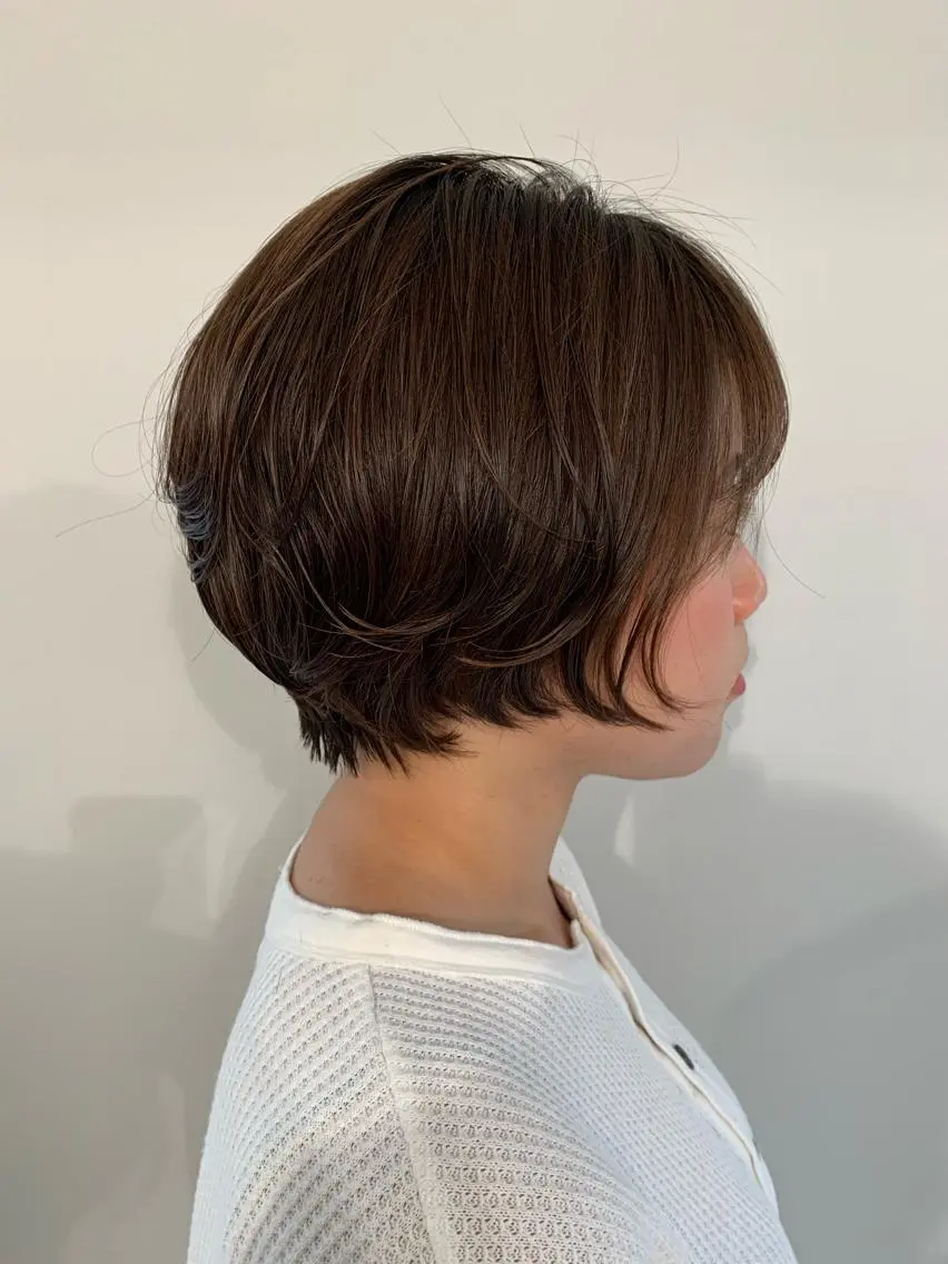 ショート カラー パーマ 加藤 綾華のヘアスタイル