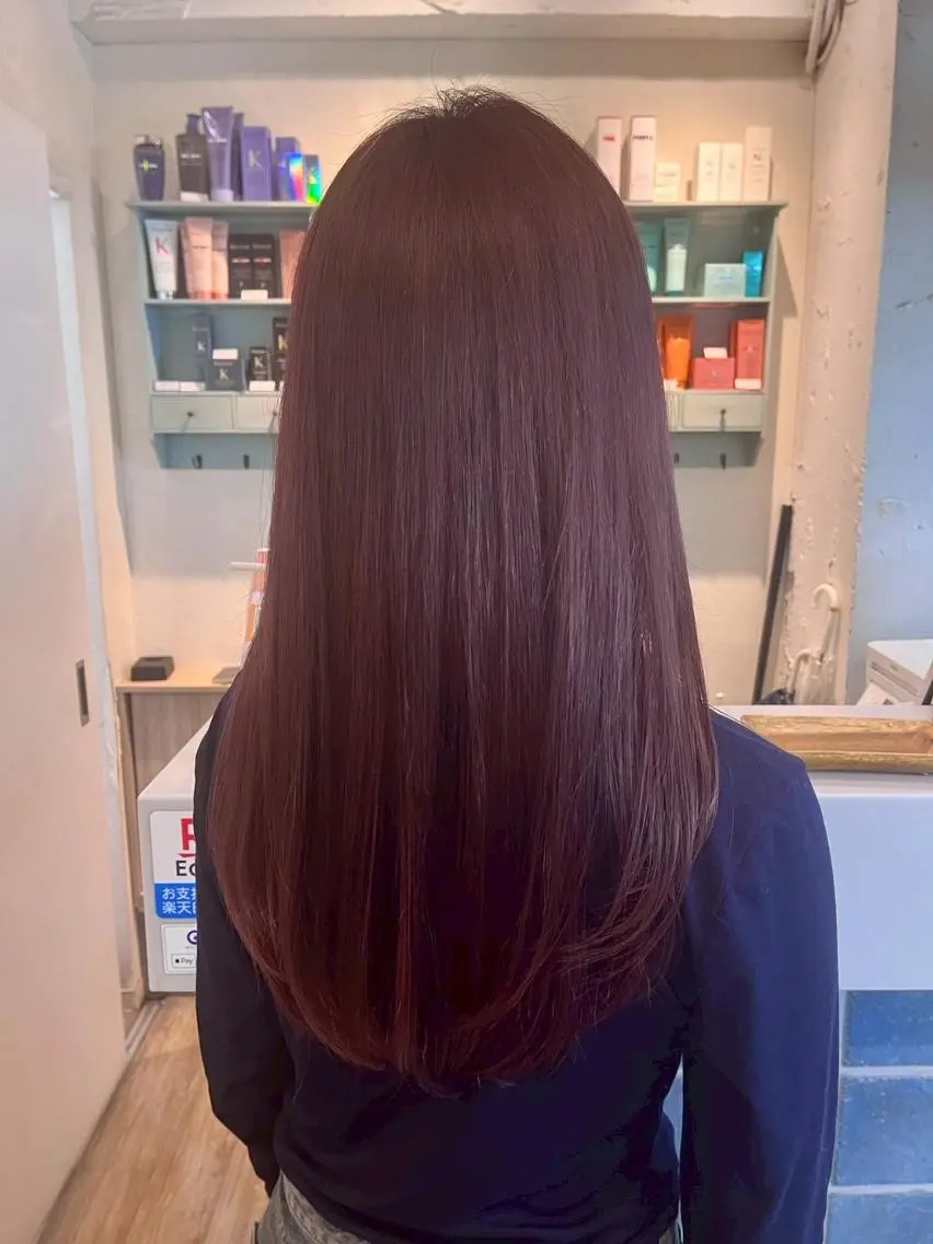 セミロング カラー セミロングパーマ バレイヤージュ ブリーチ ダブルカラー ハイライトカラー N° +aero 横浜のヘアスタイル