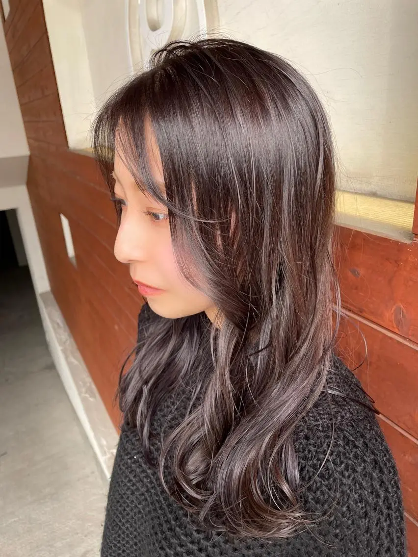 ロング カラー カット ヘアカラー トリートメント IORI #韓国ヘア#髪質改善のヘアスタイル