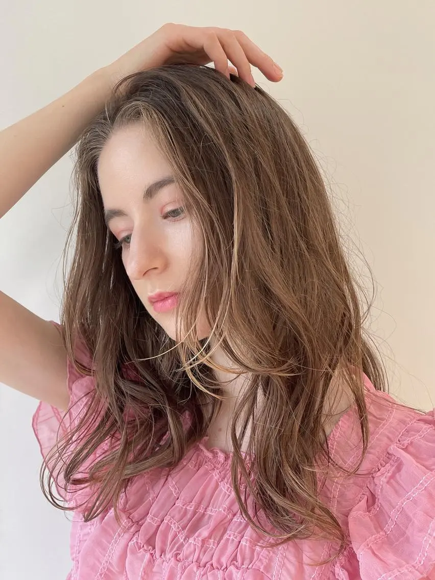 ロング カラー 梅田美容室 山崎海波のヘアスタイル