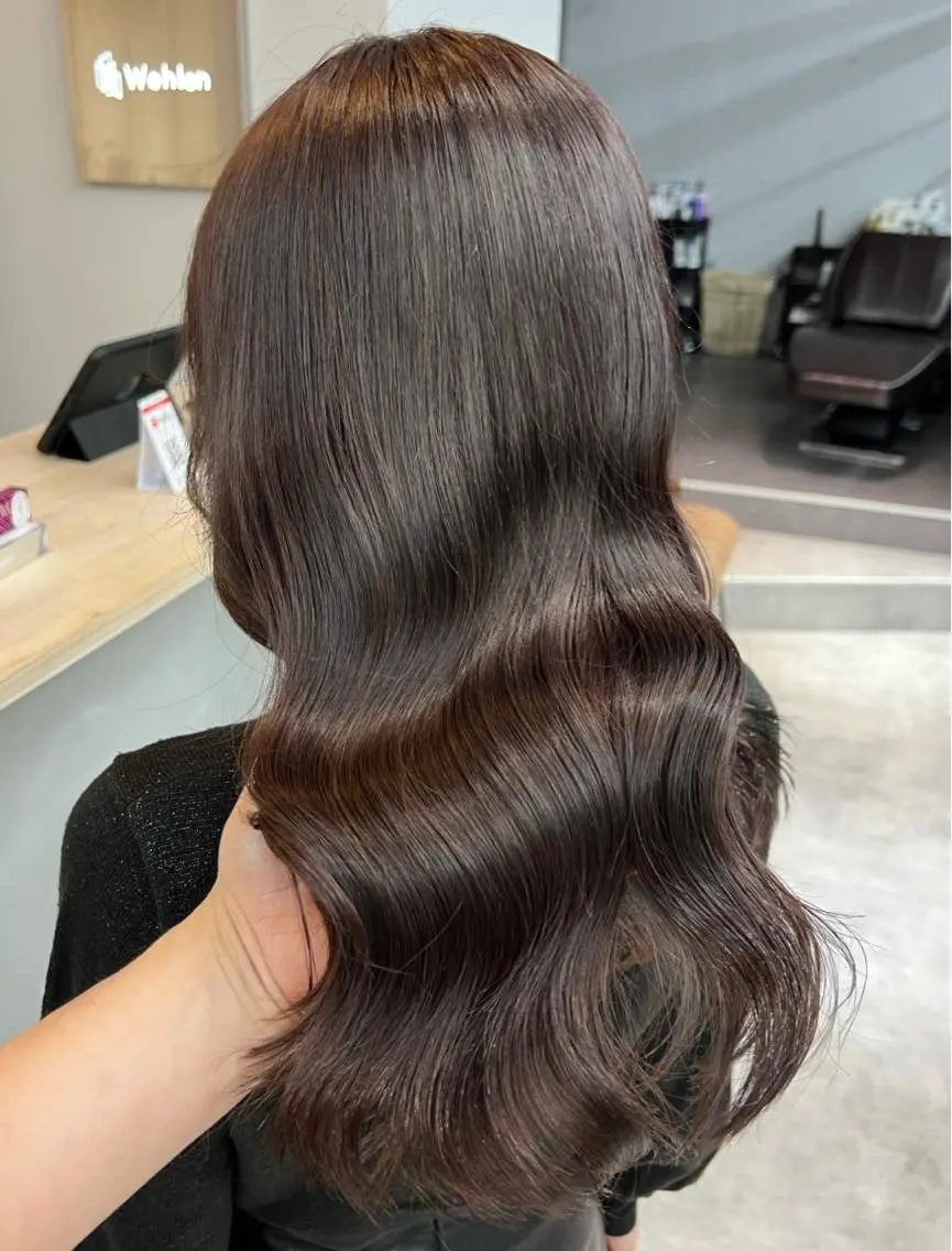 ロング カット ヘアカラー トリートメント ヘアセット プル艶職人/ にしものヘアスタイル