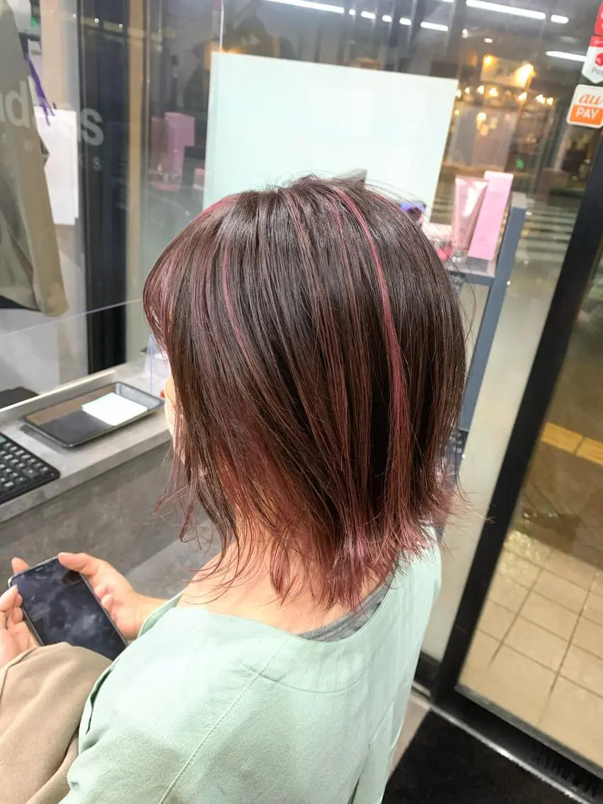 ミディアム カット ヘアカラー トリートメント 菊地 旬のヘアスタイル