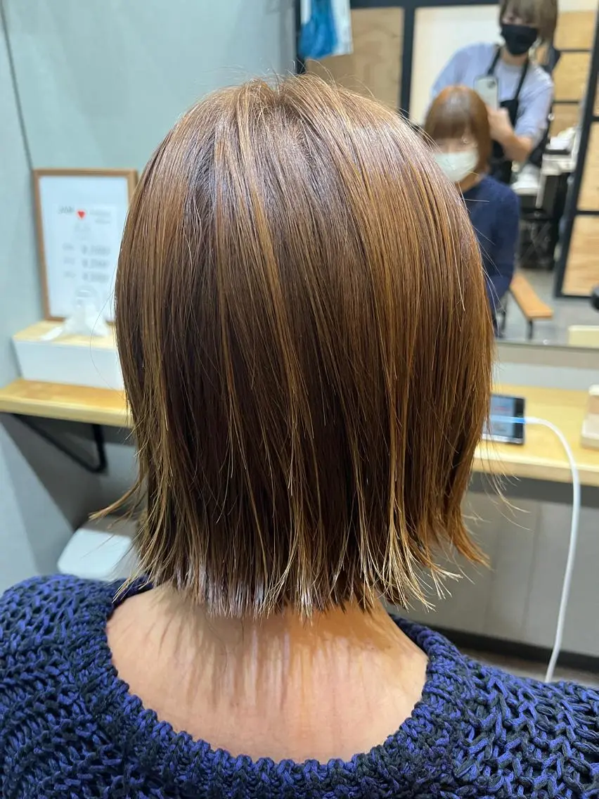 ロング カラー パーマ ヘアアレンジ メンズ キッズ ネイル マツエク・マツパ アイブロウ メンズハイライト メンズパーマ ブラウンカラー ケアカラー 透明感カラー 久木原 ゆりのヘアスタイル