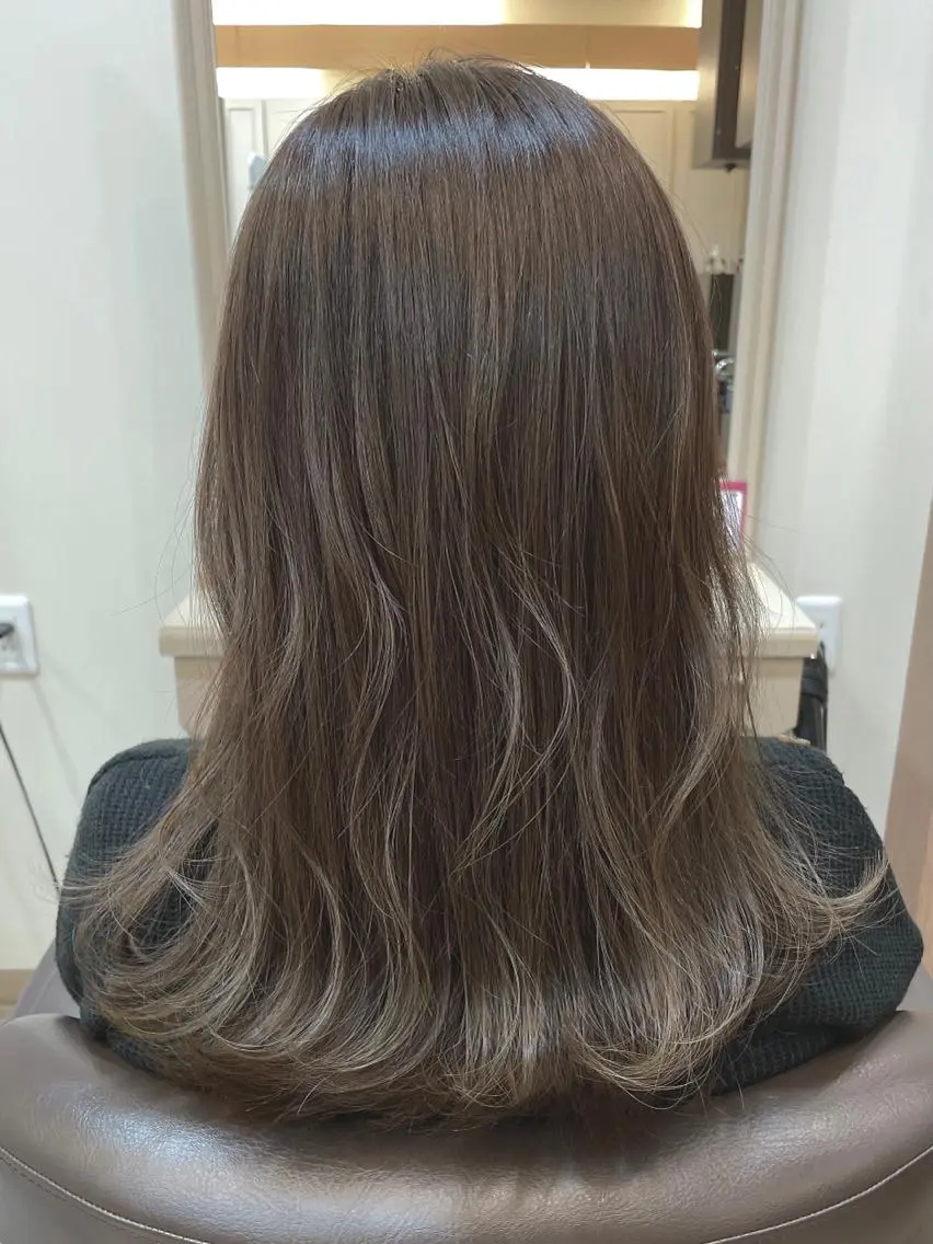 ロング カラー ベージュカラー オリーブベージュ メンズパーマ🌀/ 中村郁未のヘアスタイル