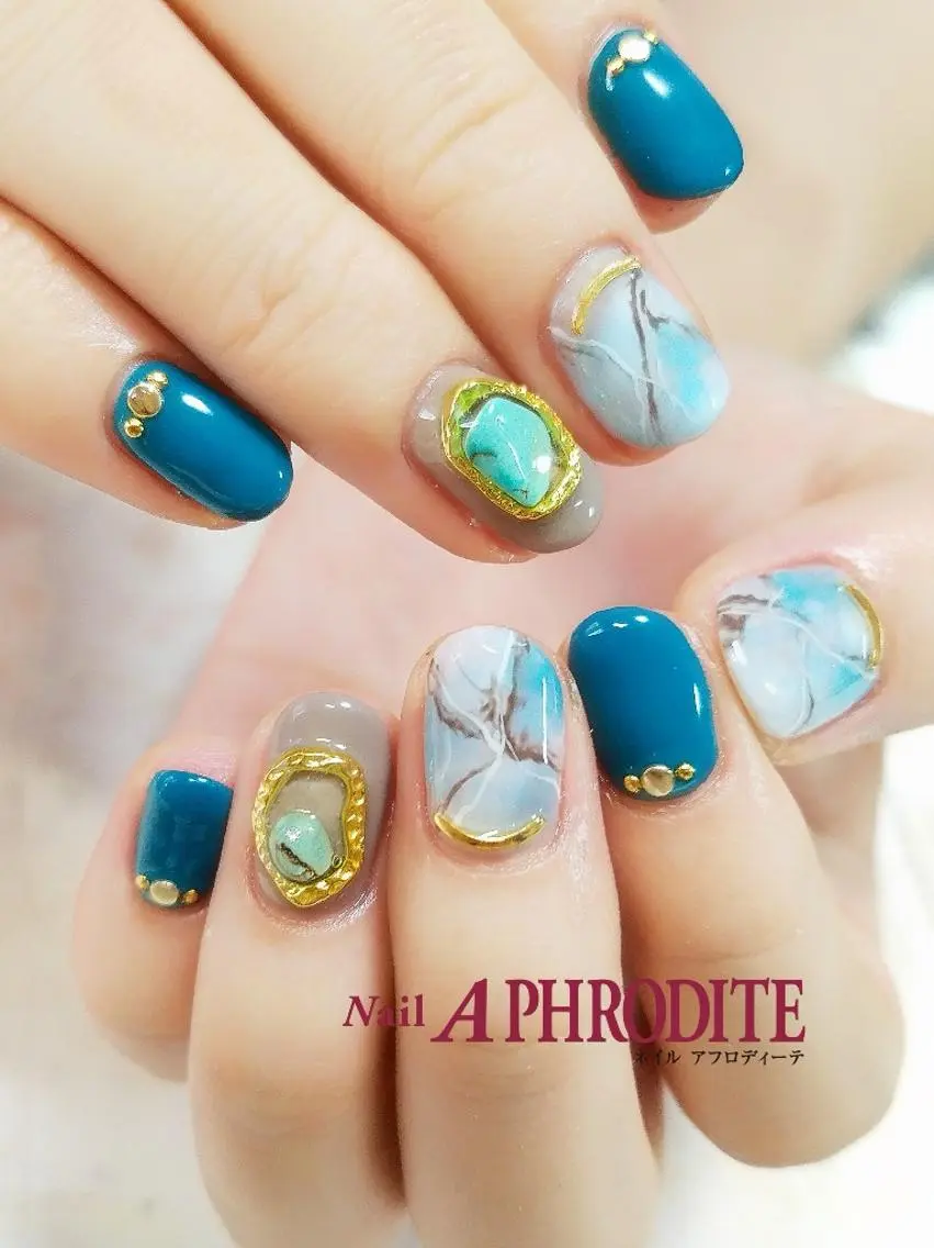 ネイル 大理石ネイル(マーブル) Nail Aphroditeのネイルデザイン